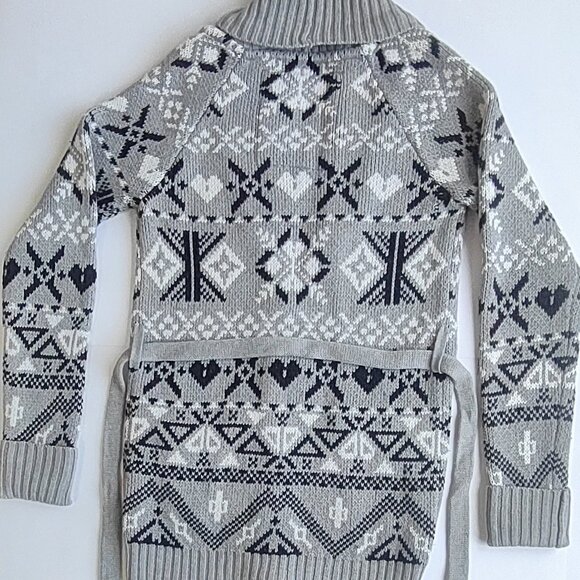 PINK Victoria's Secret Fair Isle Cozy Cardigan Boho Cabincore Indie Chic Size XS - Picture 6 of 9
